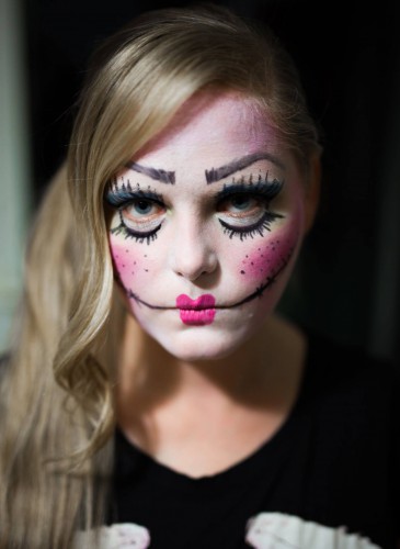 angst halloween doll makeup make up make-up
